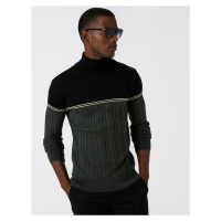 Koton Turtleneck Knitwear Sweater Color Block