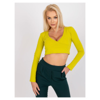 LIMETKOVÝ ZAVINOVACÍ CROP TOP PAOLA --LIME GREEN Limetková