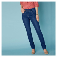 Rovné strečové džíny v sepraném vzhledu