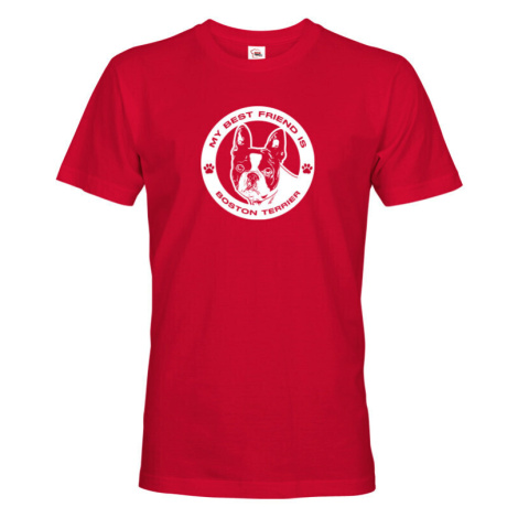 Pánské tričko s potiskem Bostonského teriéra - skvělý dárek pro milovníky psů BezvaTriko