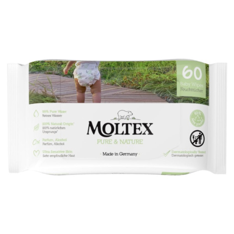 Moltex Pure & Nature Baby Wipes vlhčené ubrousky pro děti 60 ks