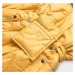 Žlutá péřová bunda se stojáčkem a kapucí (AG2-J82)