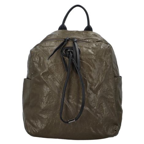 Stylový koženkový batoh Goraz, zelený Maria C.