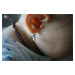 OLIVIE Stříbrné perlové náušničky pro miminko 5174