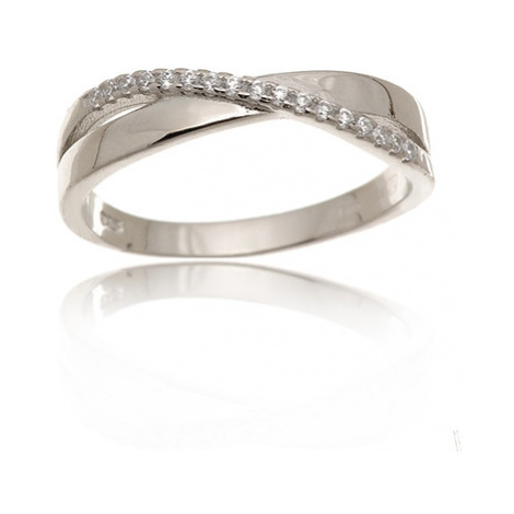 Dámský stříbrný prsten s čirými zirkony AGG363 Beneto
