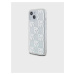 Liquid Glitter Checkered Pattern Zadní Kryt pro iPhone 15 Transparent DKNY