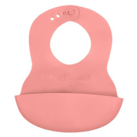 Nastavitelný plastový bryndák s kapsičkou Baby Ono růžový