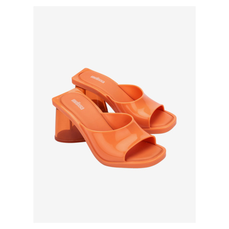 Oranžové pantofle na podpatku Melissa Candy