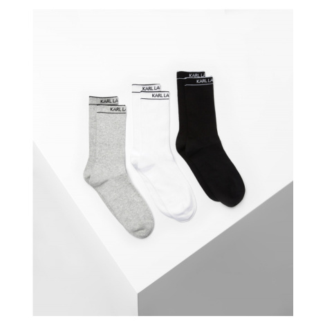 Ponožky karl lagerfeld k/essential mid socks 3p různobarevná