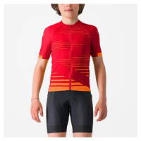 CASTELLI Cyklistický dres s krátkým rukávem - AERO KID - červená