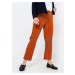 Oranžové zkrácené pruhované kalhoty CAMAIEU