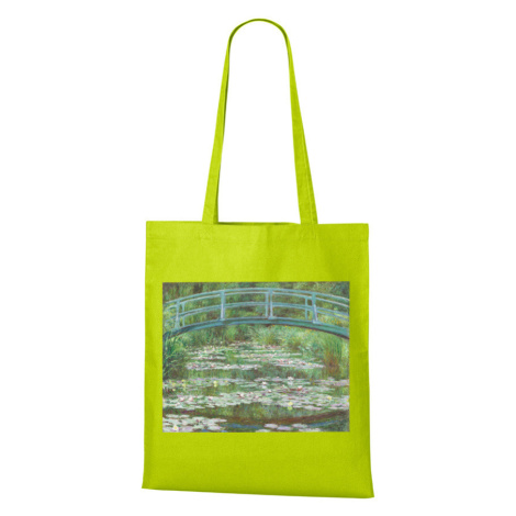 Plátěná taška Claude Monet Japonský most - plátěná taška pro milovníky umění BezvaTriko