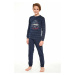 Chlapecké pyžamo Cornette 478/124 Kids Follow me | tmavě modrá