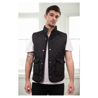 83925 Dewberry Mens Vest with Side Pockets-BLACK