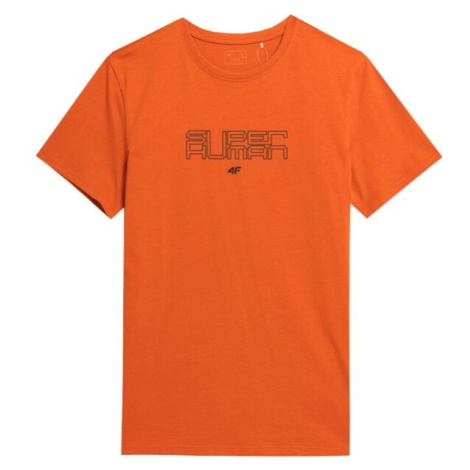 4F T-SHIRT Pánské triko, oranžová, velikost