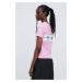 Bavlněné tričko Chiara Ferragni LOGOMANIA růžová barva, 76CBHL03