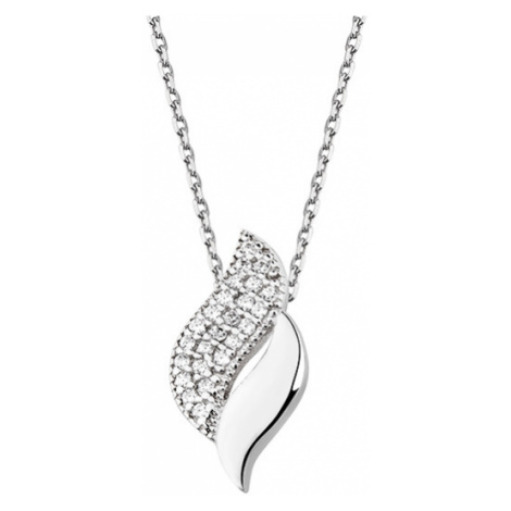 Klenoty Amber Elegantní stříbrný náhrdelník se zirkony