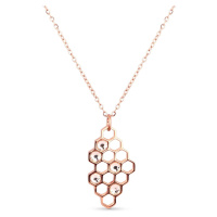 Vuch Designový bronzový náhrdelník Bee Rose gold
