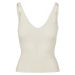 Ladies Rib Knit Top - whitesand