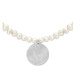 Manoki Perlový náhrdelník Barbara - chirurgická ocel, sladkovodní perla WA488 Stříbrná 45 cm + 3