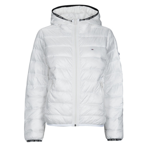 Tommy Jeans TJW QUILTED TAPE HOODED JACKET Bílá Tommy Hilfiger