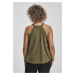 Dámský top // Urban classics Ladies Peached Rib Neckholder Tank olive