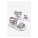 Dětské sandály na suchý zip Big Star LL374194 stříbrne