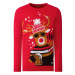LIVERGY® Pánský vánoční svetr (červená)