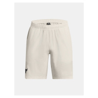 Bílé pánské teplákové kraťasy Under Armour Project Rock Woven Shorts