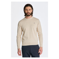 SVETR GANT CLASSIC COTTON C-NECK hnědá