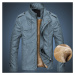 Pánská bunda s pásky větrovka typu kabátek s fleecem