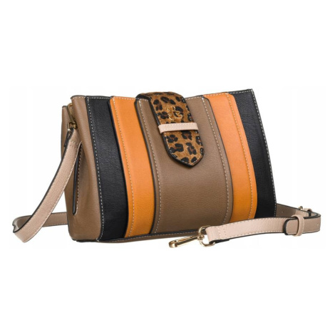Klasická, barevná dámská messenger taška z ekologické kůže LuluCastagnette