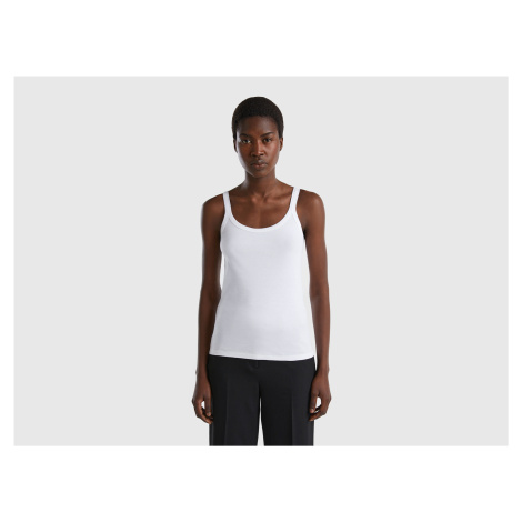 Benetton, White Tank Top In Pure Cotton United Colors of Benetton