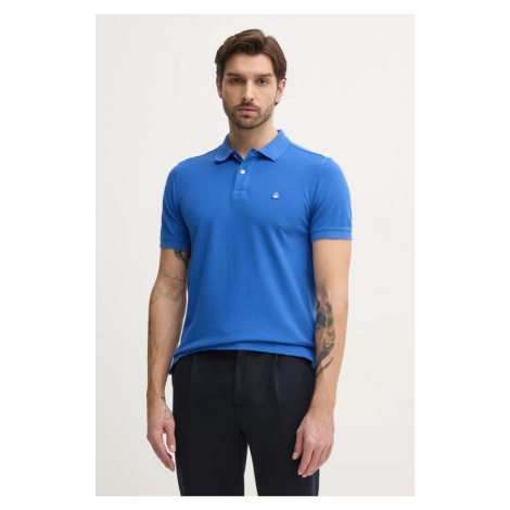 Bavlněné polo tričko United Colors of Benetton růžová barva, 3089J3179