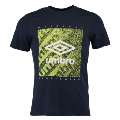 Umbro FW GRAIN GRAPHIC TEE Pánské triko, tmavě modrá, velikost