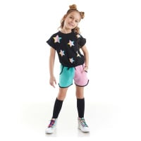 mshb&g Colorful Star Girls Kids T-shirt Shorts Set