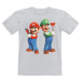 Super Mario Kids - Plumbing Bros. detské tricko šedá