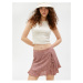 Koton Mini Short Skirt Floral Viscose Tie Detailed