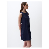 Jimmy Key Navy Blue Sleeveless Basic Mini Dress