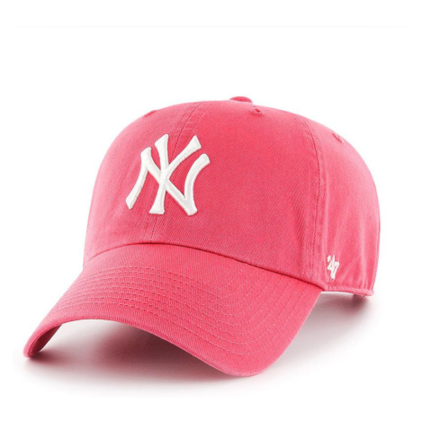 Čepice 47brand New York Yankees růžová barva, s aplikací 47 Brand