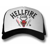 Stranger Things kšiltovka, Hellfire Club Trucker White Black, unisex