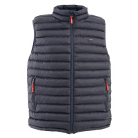 D1fference Pánská podšitá vodní a větruodolná Regular Fit Navy Blue Puffer Vesta