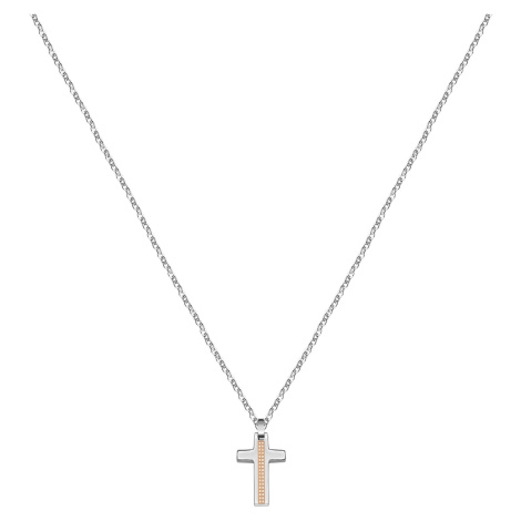 Morellato Pánský ocelový náhrdelník s křížkem Motown SALS44