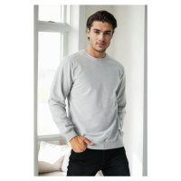 64602 Dewberry Basic Crew Neck Mens Sweatshirt-GREY