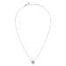 Morellato Něžný stříbrný náhrdelník s akvamarínem a krystaly Tesori SAIW94