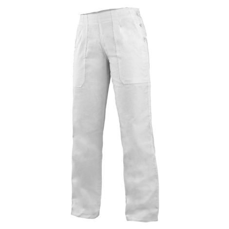 Canis (CXS) Dámské bílé pracovní kalhoty DARJA 145 s pasem do gumy