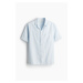 H & M - Košile resort z lněné směsi Regular Fit - modrá