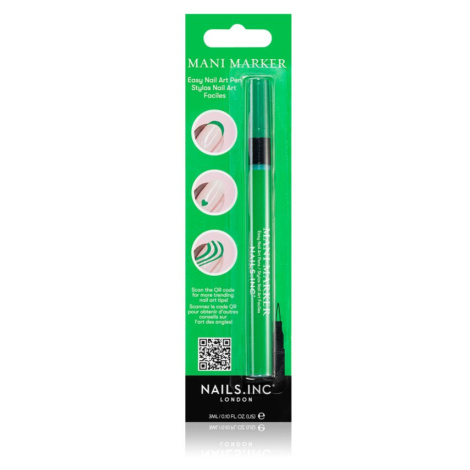 Nails Inc. Mani Marker zdobicí lak na nehty v aplikačním peru odstín Green 3 ml