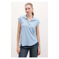 Bigdart 20123 Polo Knitted Blouse - Blue