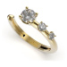 Guess Elegantní otevřený prsten se zirkony Sunburst JUBR01408JWYG 52 mm